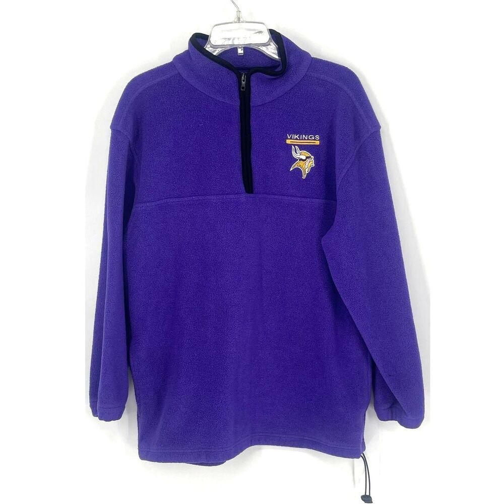 NFL Minnesota Vikings Quarter Zip Fleece - Size Large